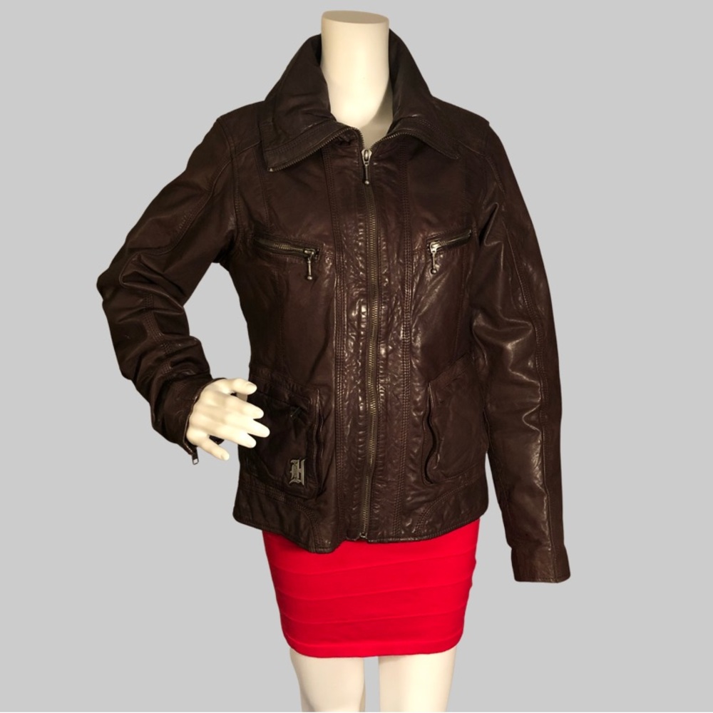 Harley-Davidson Brown Leather Bomber Jacket